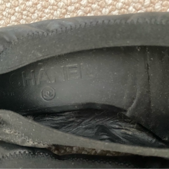 Chanel black ballerina leather flats 36 6 - Picture 4 of 7